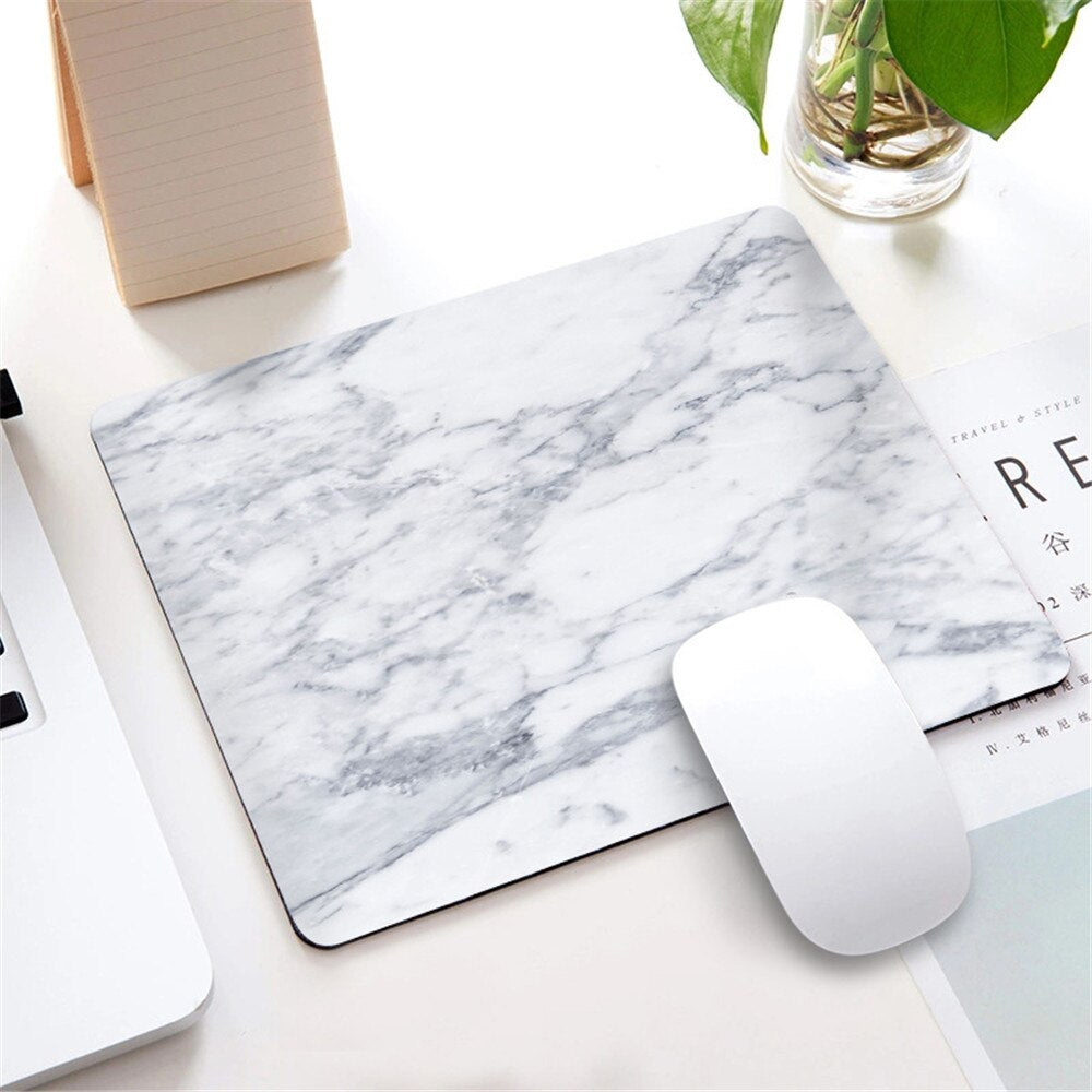 Marmor Nordic Stil Kleine Maus Pad Computer Laptop Mousepad Rechteck Nicht-slip Gummi Basis Deskpad Tisch Matte Schreibtisch Zubehör