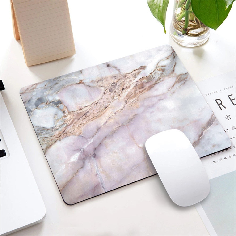 Marmor Nordic Stil Kleine Maus Pad Computer Laptop Mousepad Rechteck Nicht-slip Gummi Basis Deskpad Tisch Matte Schreibtisch Zubehör