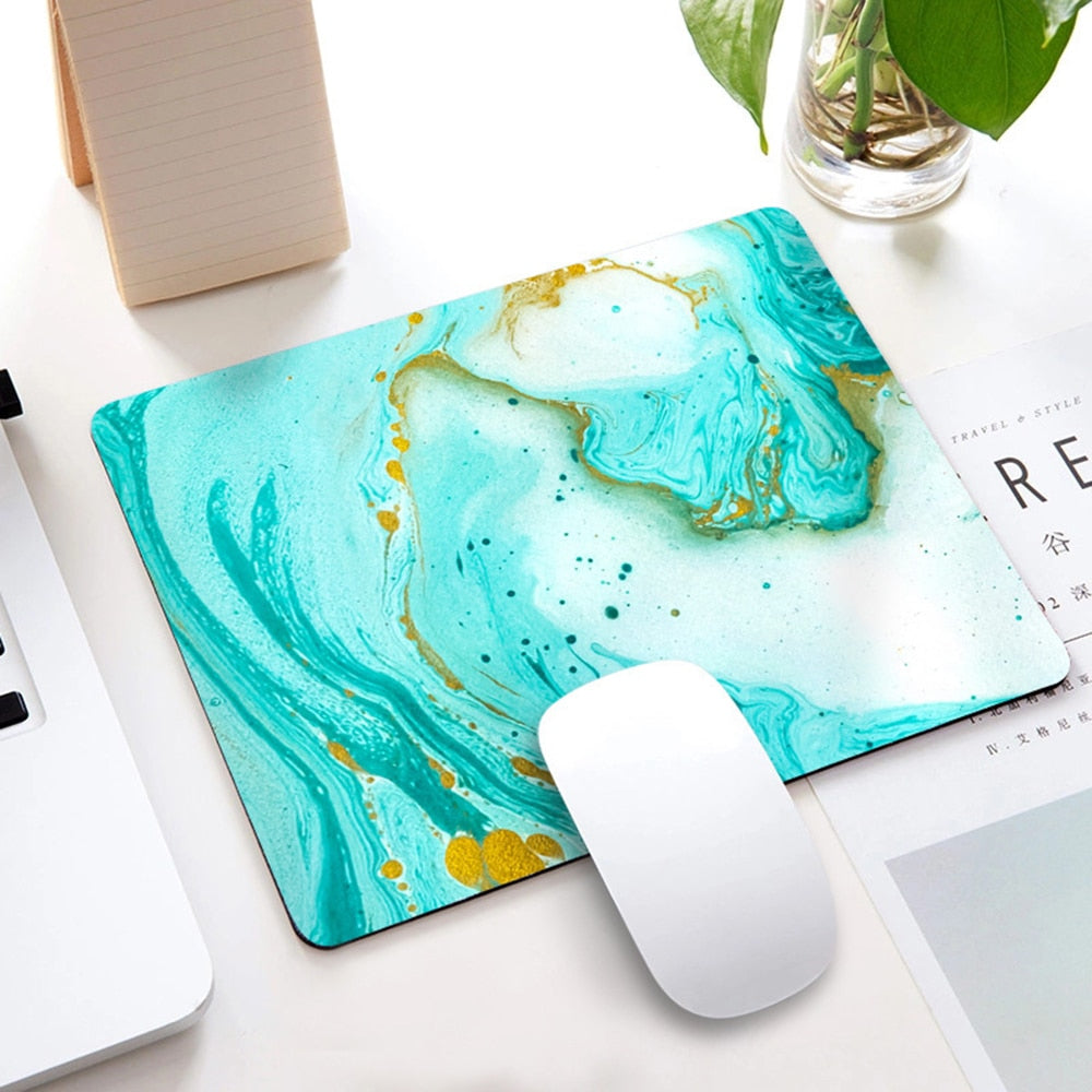 Marmor Nordic Stil Kleine Maus Pad Computer Laptop Mousepad Rechteck Nicht-slip Gummi Basis Deskpad Tisch Matte Schreibtisch Zubehör