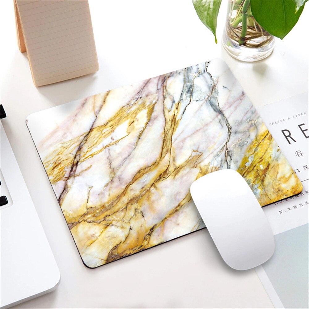 Marmor Nordic Stil Kleine Maus Pad Computer Laptop Mousepad Rechteck Nicht-slip Gummi Basis Deskpad Tisch Matte Schreibtisch Zubehör