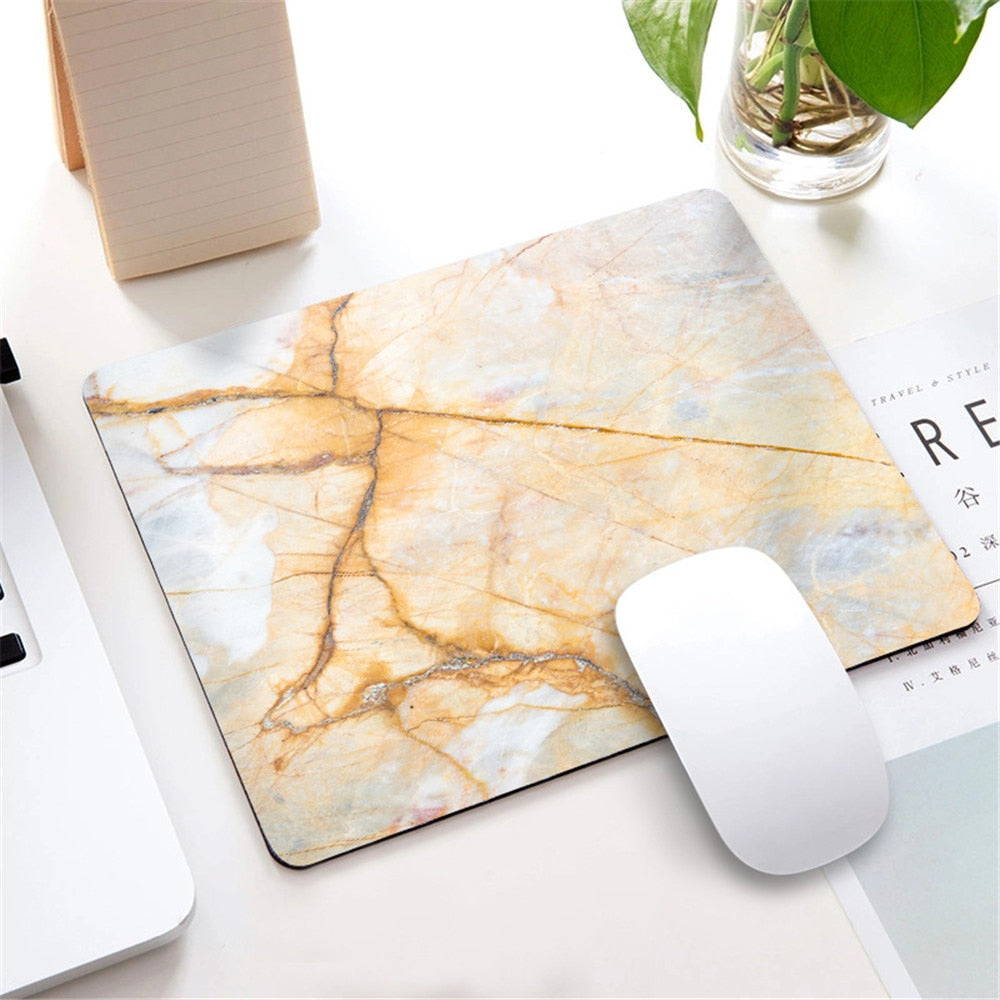 Marmor Nordic Stil Kleine Maus Pad Computer Laptop Mousepad Rechteck Nicht-slip Gummi Basis Deskpad Tisch Matte Schreibtisch Zubehör