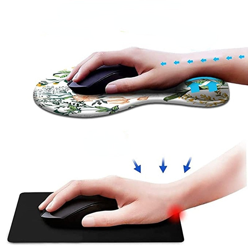 Ergonomische Maus Pad mit Handgelenk Rest Silikon Non-slip Deskpad Handgelenk Unterstützung Unter Hand Büro Computer Mousepad Schreibtisch Matte