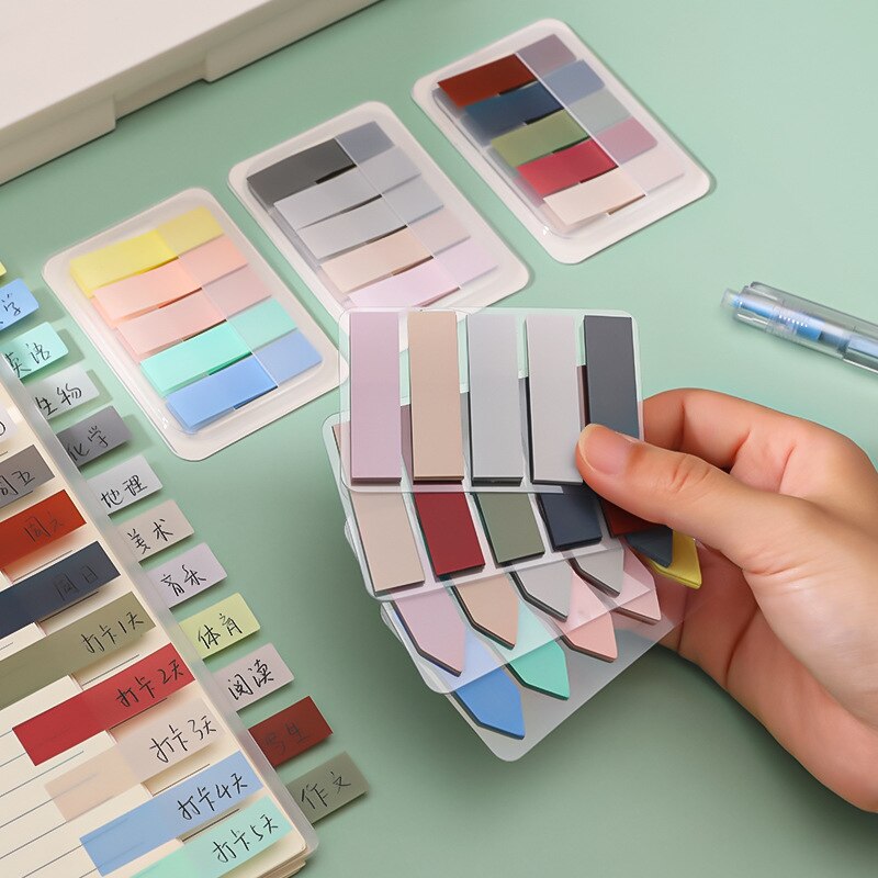 100 Sheets Morandi Color Sticky Notes Memo Pad Self Adhesive Bookmark Memo Sticker School Office Stationery Supplies