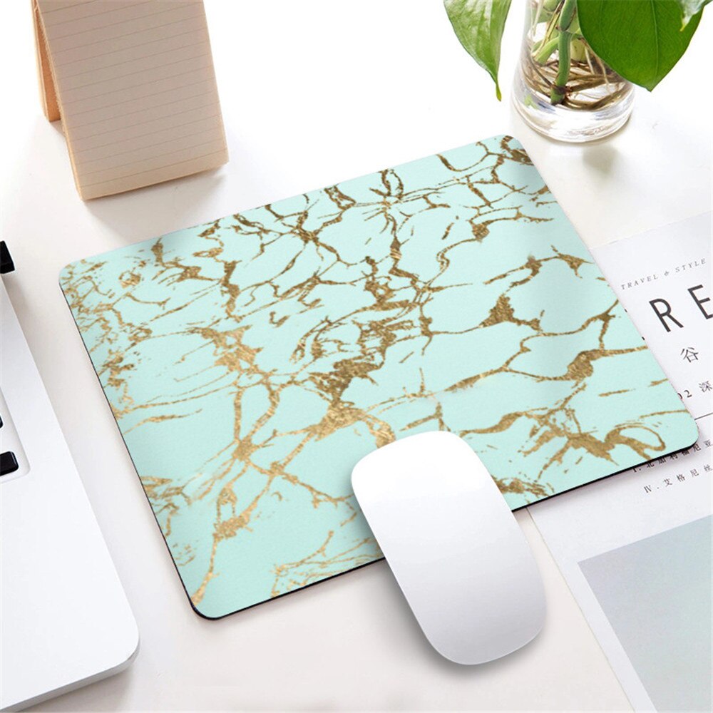 Marmor Nordic Stil Kleine Maus Pad Computer Laptop Mousepad Rechteck Nicht-slip Gummi Basis Deskpad Tisch Matte Schreibtisch Zubehör