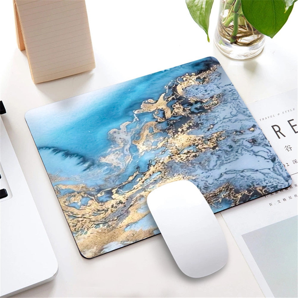 Marmor Nordic Stil Kleine Maus Pad Computer Laptop Mousepad Rechteck Nicht-slip Gummi Basis Deskpad Tisch Matte Schreibtisch Zubehör