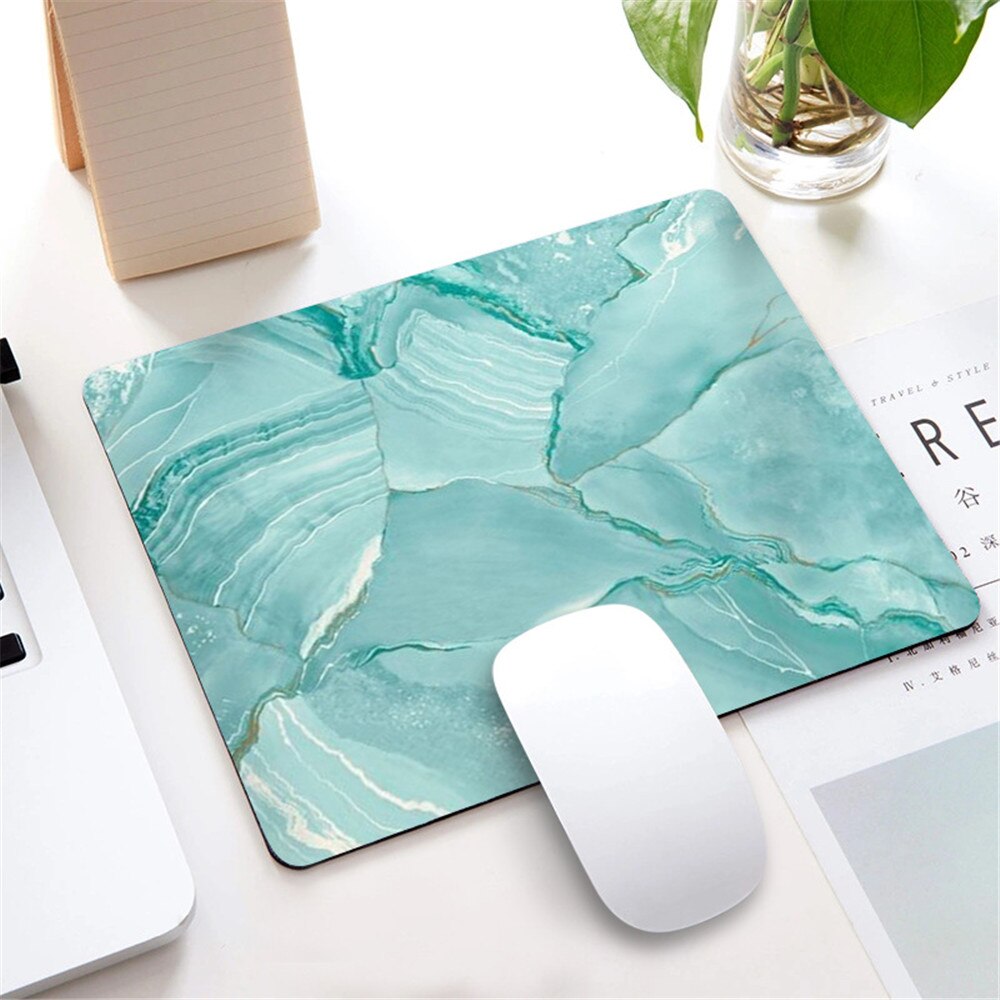 Marmor Nordic Stil Kleine Maus Pad Computer Laptop Mousepad Rechteck Nicht-slip Gummi Basis Deskpad Tisch Matte Schreibtisch Zubehör