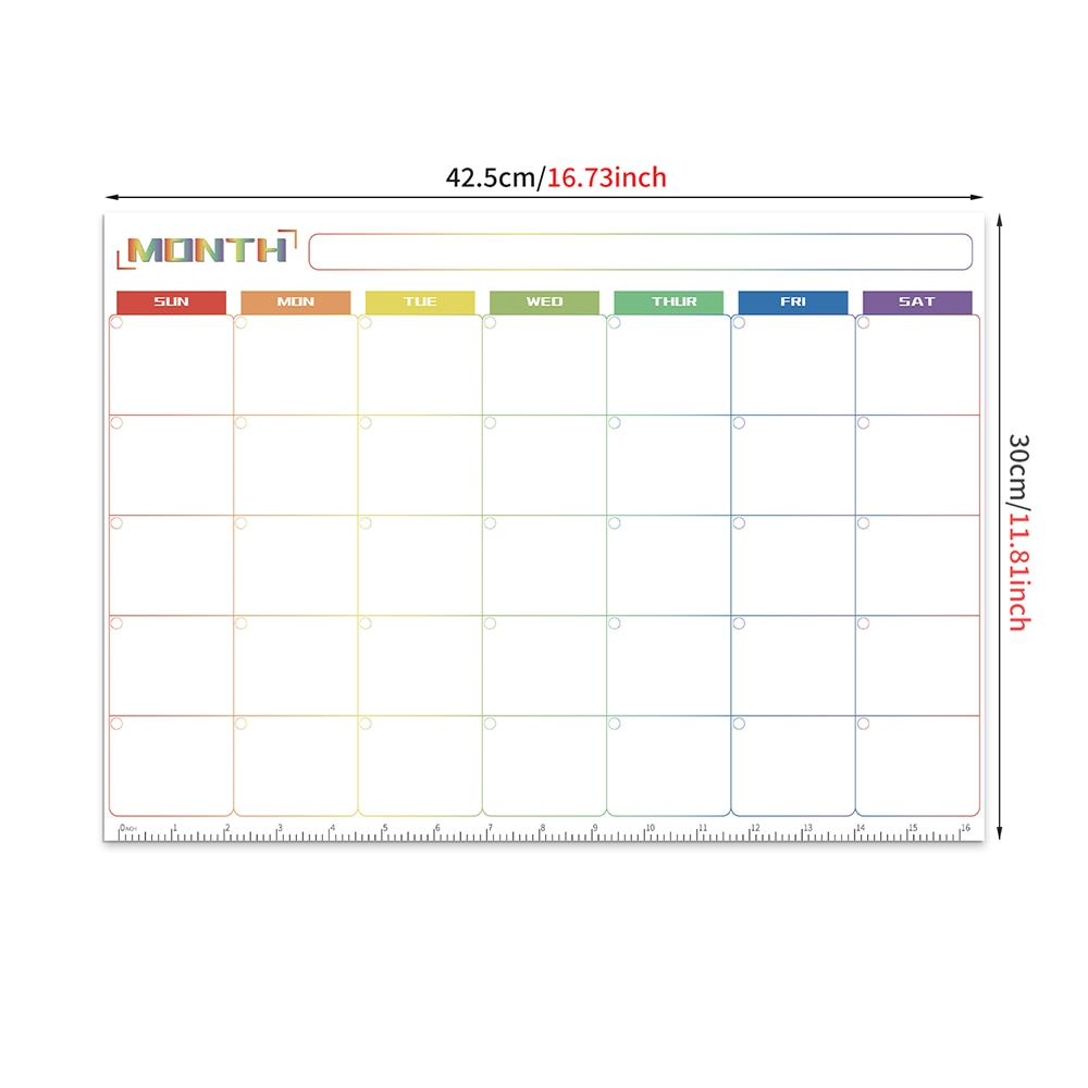 Magnetic Dry Erase Monthly Calendar Set-Magnetic White Board Weekly Planner & Grocery List Organizer for Kitchen Refrigerator