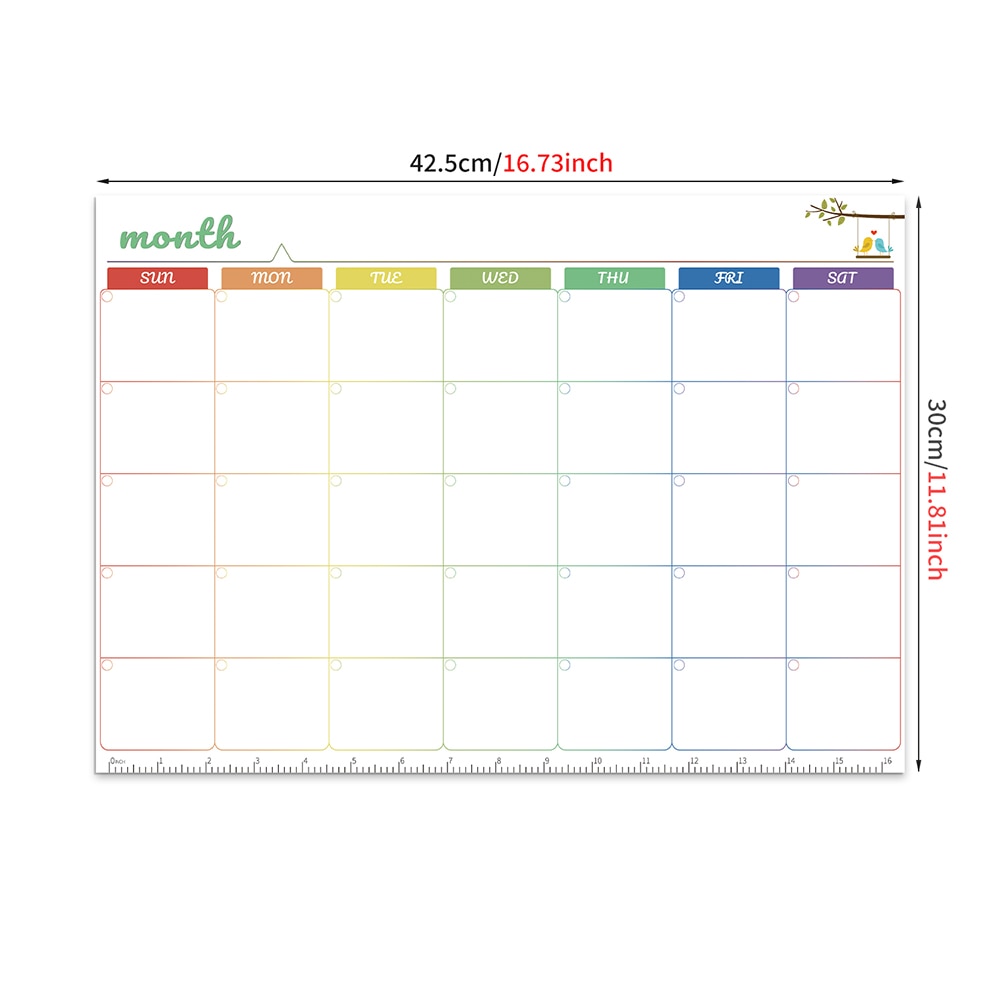 Magnetic Dry Erase Monthly Calendar Set-Magnetic White Board Weekly Planner & Grocery List Organizer for Kitchen Refrigerator