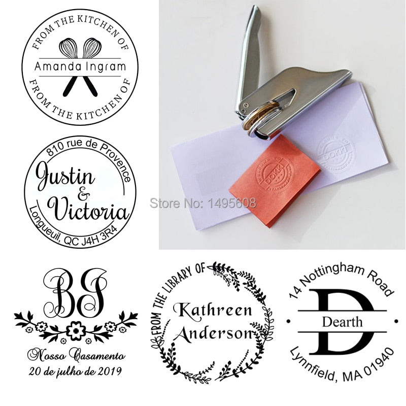 Custom Embosser stamp ,Free-shipping Notary Pocket Embosser SeaL stamp , library stamp,book embosser, hand-held embosser