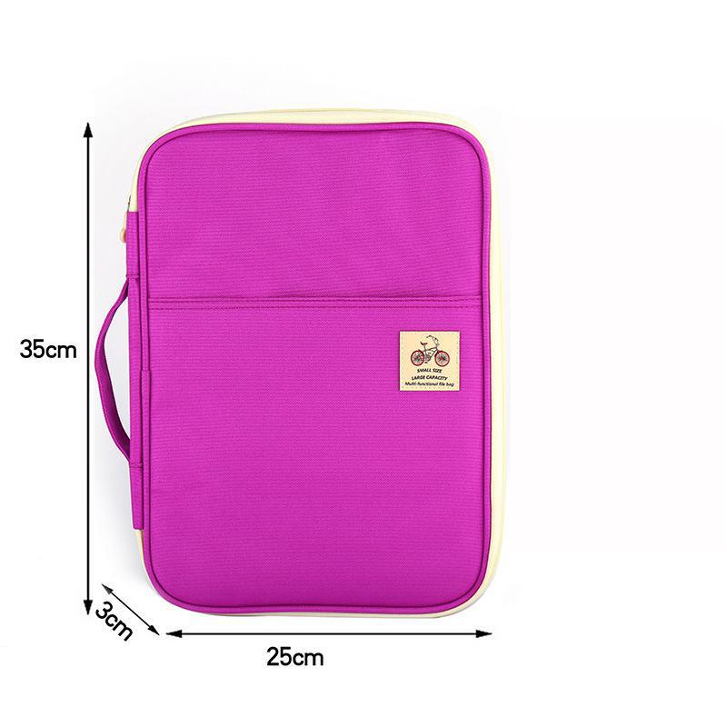 Jonvon Satone Multi Function A4 File Bag Portable Zipper Desk Accessories Office Supplies Organizador Escritorio Desk Organizer