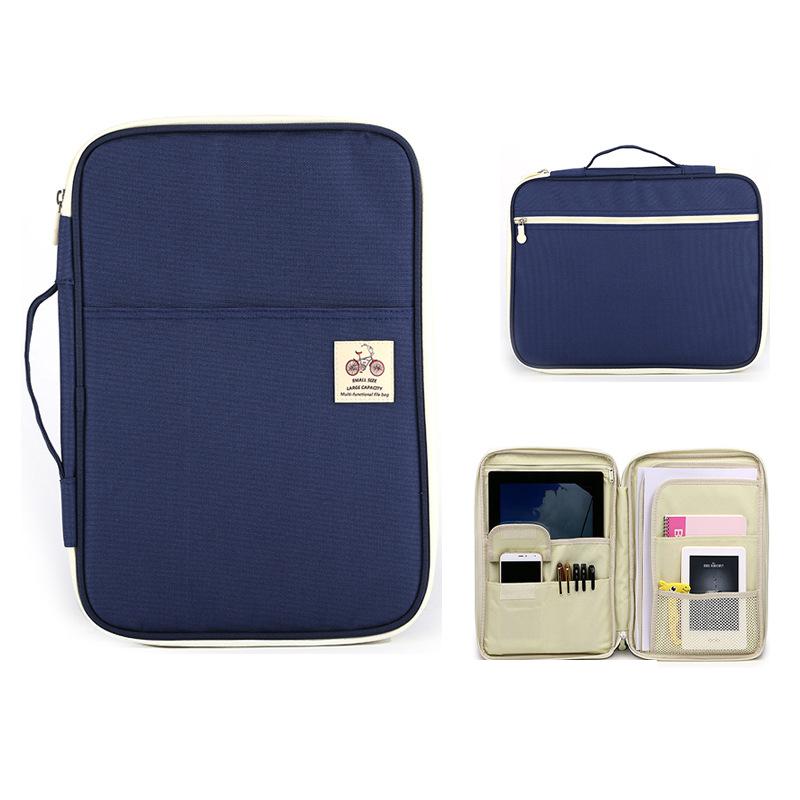 Jonvon Satone Multi Function A4 File Bag Portable Zipper Desk Accessories Office Supplies Organizador Escritorio Desk Organizer