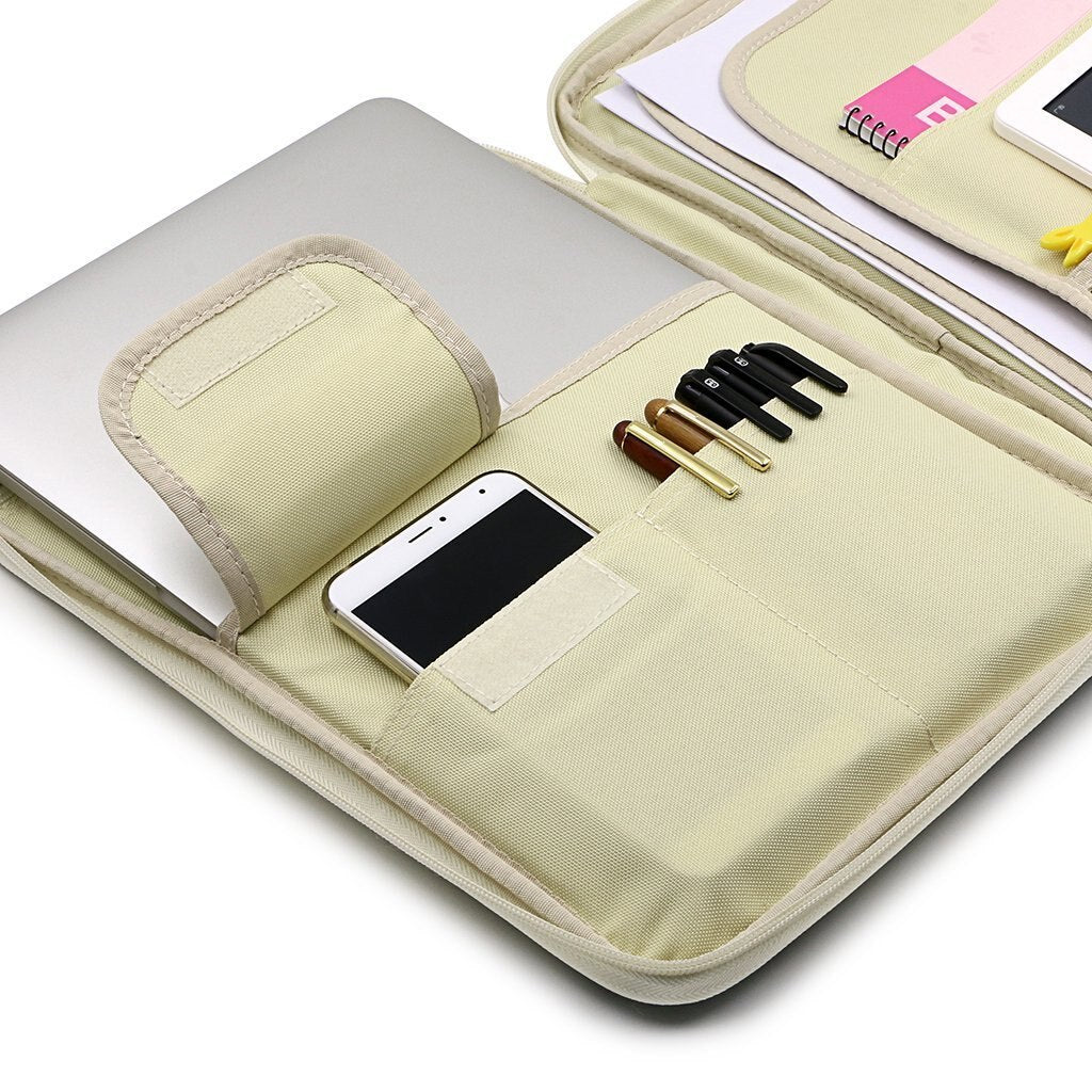Jonvon Satone Multi Function A4 File Bag Portable Zipper Desk Accessories Office Supplies Organizador Escritorio Desk Organizer