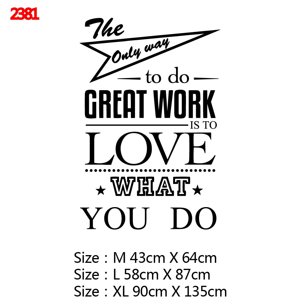 Motivational Large Office Quotes Phrase Vinyl Wall Sticker Decals For Living Room Bedroom Classroom Office Wallpaper Decoration