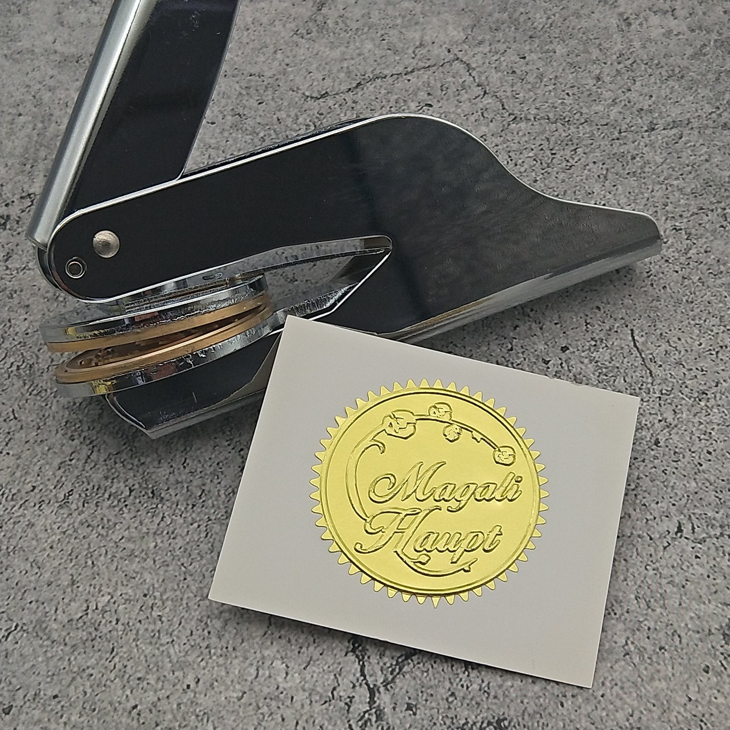 LOGO Design Custom Embossing Seals /Logo Design Notary Embossing Seals Custom Stamp Diameter less than 40mm both can do