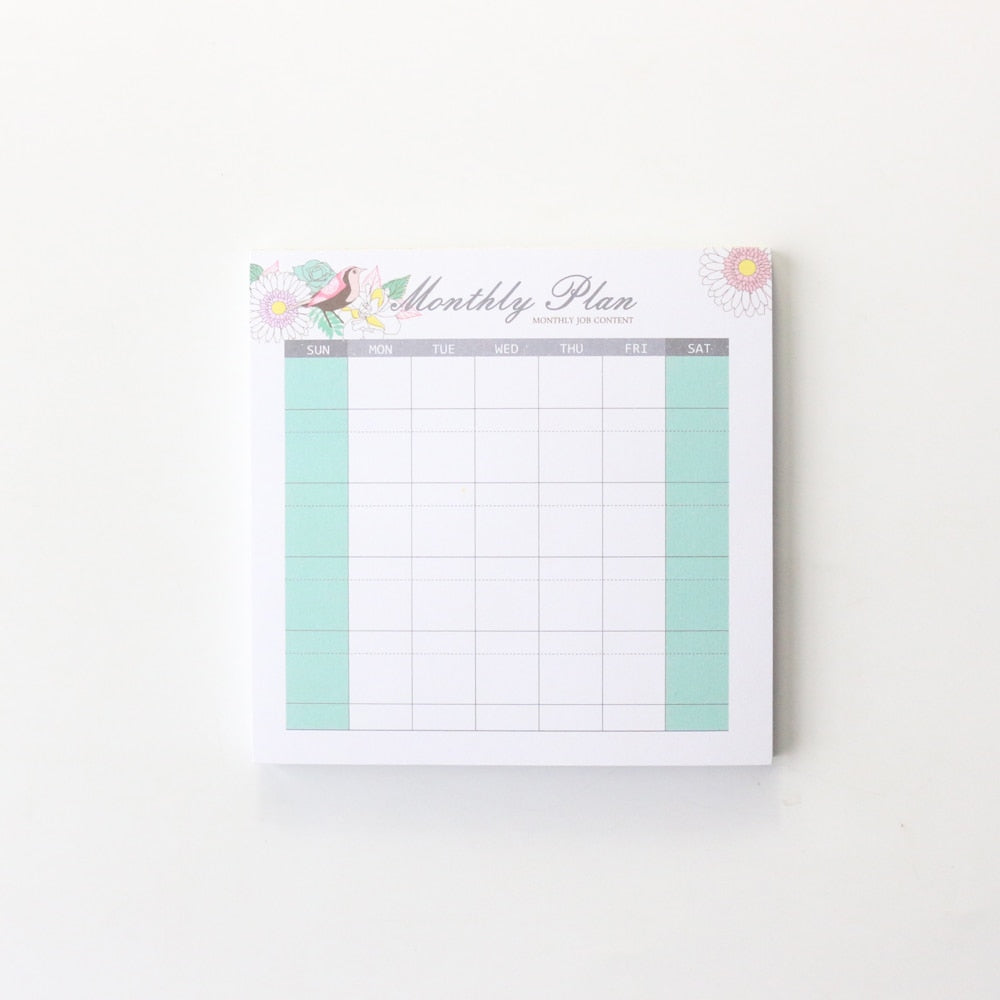 Domikee new cute student desk 2021 year time organizer pad stationery,candy monthly weekly daily planner list memo pad/note pad