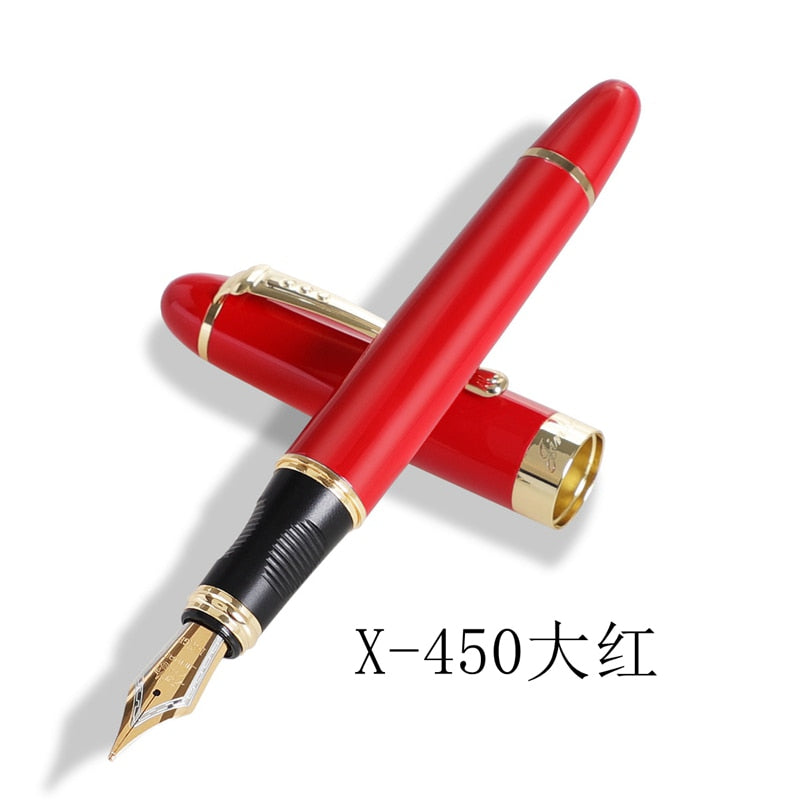 Jinhao X450 Fountain Pens Fine Nib 0.7mm Gold Clip Metal Inking Pens for Student School Office Supplies Writing Stationery