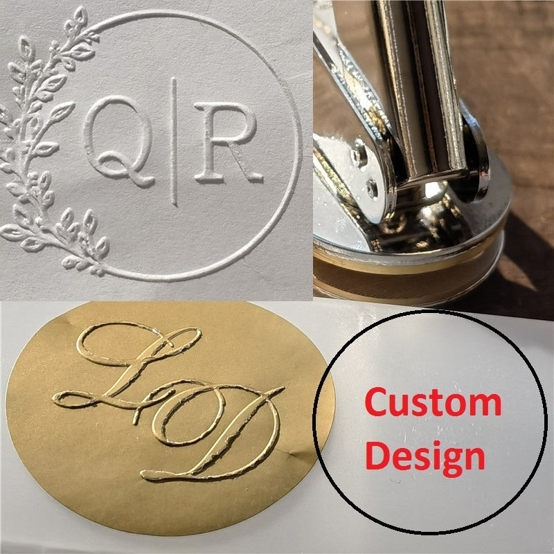 LOGO Design Custom Embossing Seals /Logo Design Notary Embossing Seals Custom Stamp Diameter less than 40mm both can do