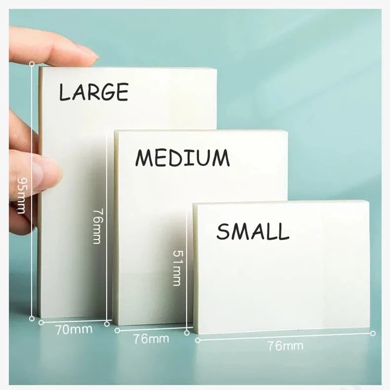 50sheets Transparent Posted it Sticky Note Pads Notepads Posits Papeleria Journal School Stationery Office Supplies