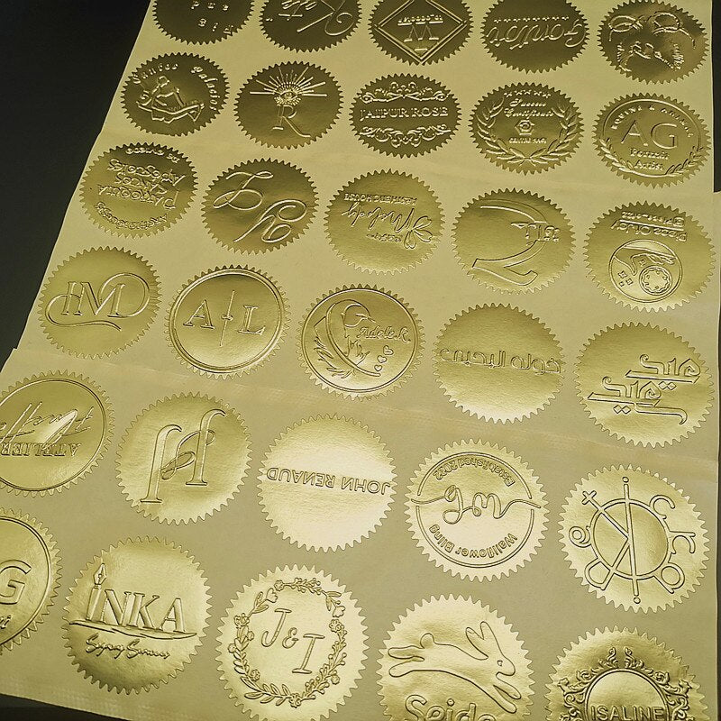 Custom LOGO / double letter /Wedding Design Notary Embossing Seals Custom Stamp Diameter less than 40mm both can do/your design