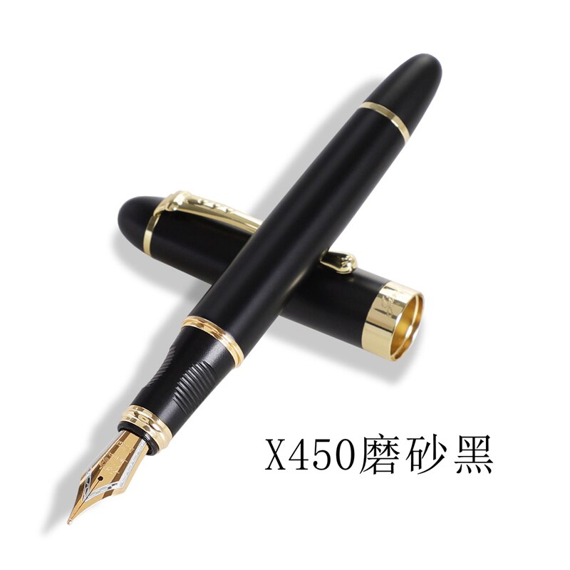 Jinhao X450 Fountain Pens Fine Nib 0.7mm Gold Clip Metal Inking Pens for Student School Office Supplies Writing Stationery