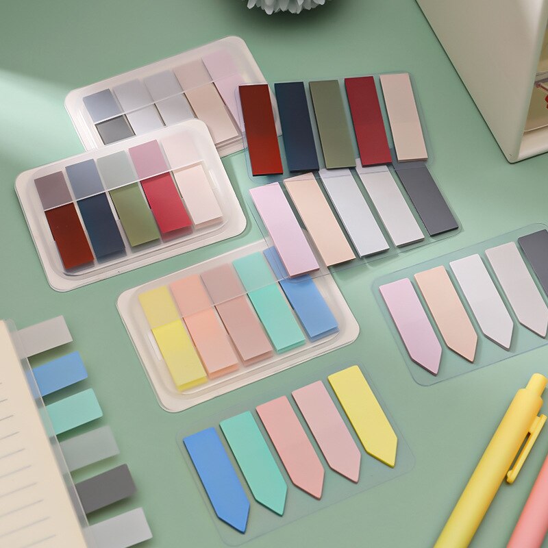 100 Sheets Morandi Color Sticky Notes Memo Pad Self Adhesive Bookmark Memo Sticker School Office Stationery Supplies