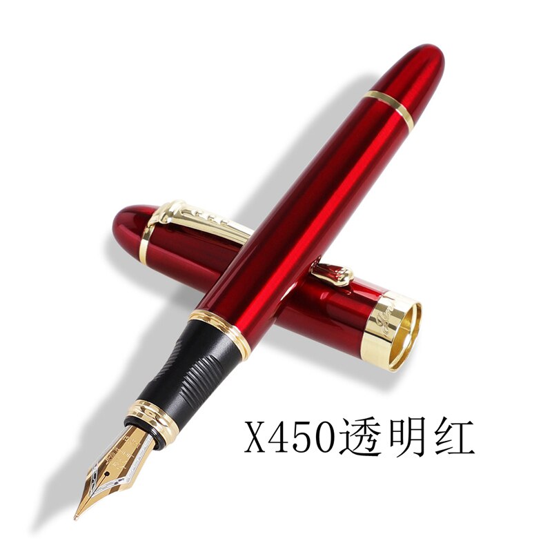 Jinhao X450 Fountain Pens Fine Nib 0.7mm Gold Clip Metal Inking Pens for Student School Office Supplies Writing Stationery