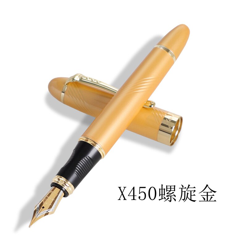 Jinhao X450 Fountain Pens Fine Nib 0.7mm Gold Clip Metal Inking Pens for Student School Office Supplies Writing Stationery