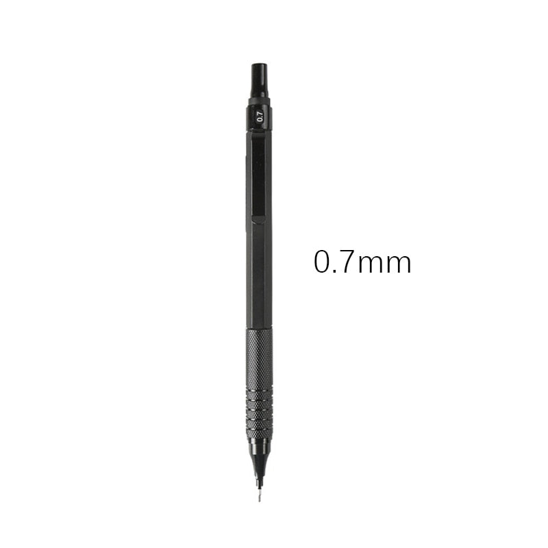 1Pc Mechanical Pencil 0.3/0.5/0.7/2.0mm Low Center of Gravity Metal Drawing Special Pencil Office School Writing Art Supplies