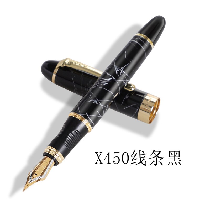 Jinhao X450 Fountain Pens Fine Nib 0.7mm Gold Clip Metal Inking Pens for Student School Office Supplies Writing Stationery