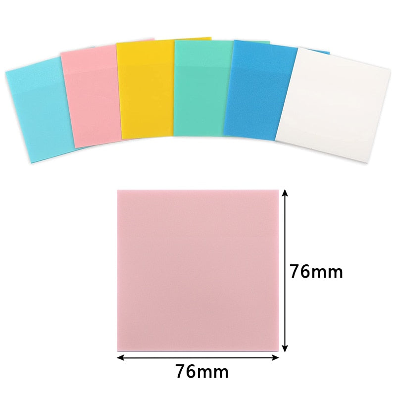 50sheets Transparent Posted it Sticky Note Pads Notepads Posits Papeleria Journal School Stationery Office Supplies