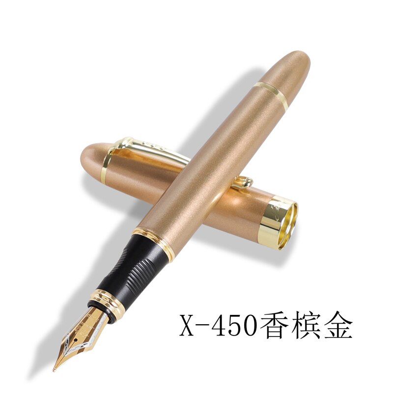 Jinhao X450 Fountain Pens Fine Nib 0.7mm Gold Clip Metal Inking Pens for Student School Office Supplies Writing Stationery