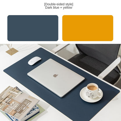 Double-side Portable Large Mouse Pad Gamer Waterproof PU Leather Suede Desk Mat Computer Mousepad Keyboard Table Cover