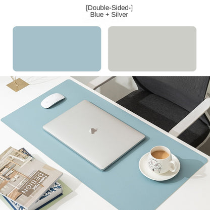 Double-side Portable Large Mouse Pad Gamer Waterproof PU Leather Suede Desk Mat Computer Mousepad Keyboard Table Cover