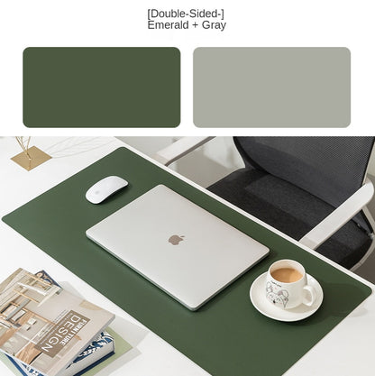 Double-side Portable Large Mouse Pad Gamer Waterproof PU Leather Suede Desk Mat Computer Mousepad Keyboard Table Cover