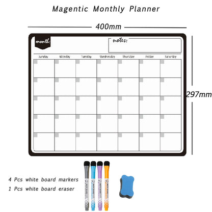Magnetic Whiteboard Weekly Monthly Planner Calendar Sadhu Board for Note  Fridge Stickers Erasable Dry Erase Blackboard for Wall