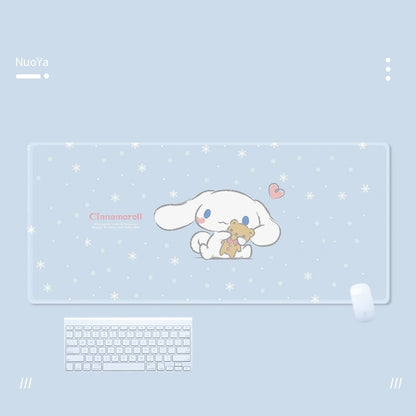 Kawaii Cinnamoroll Mouse Pad Large Gaming Mousepad Compute Mouse Mat Gamer Stitching Desk Mat XXL for PC Keyboard Mouse Carpet