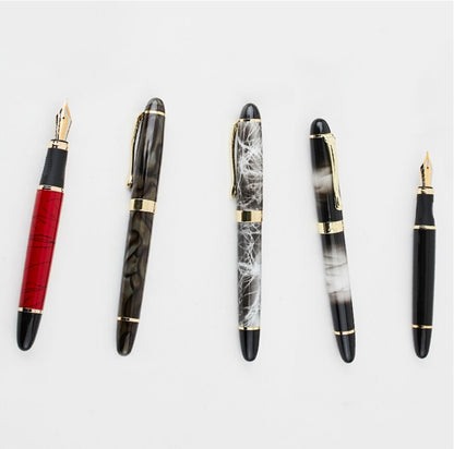 Jinhao X450 Fountain Pens Fine Nib 0.7mm Gold Clip Metal Inking Pens for Student School Office Supplies Writing Stationery
