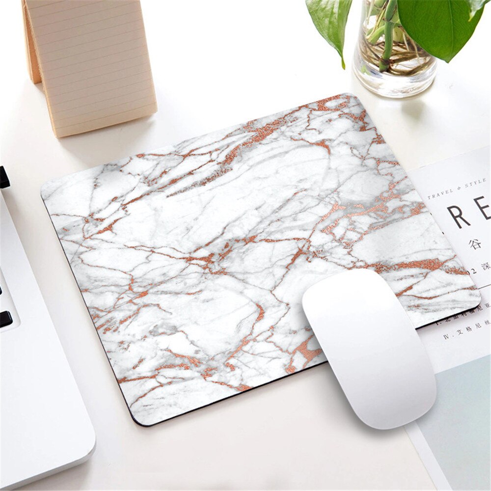 Marmor Nordic Stil Kleine Maus Pad Computer Laptop Mousepad Rechteck Nicht-slip Gummi Basis Deskpad Tisch Matte Schreibtisch Zubehör