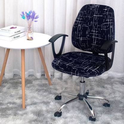 Office Stretch Chair Covers Anti-dirty Rotating Computer Seat Chair Cover Removable Slipcovers For Office Seat Chairs 2pcs/set