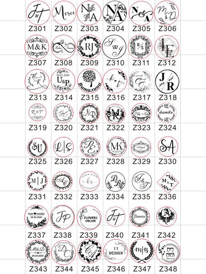 Custom Wedding TWO Initials emboss stamp LOGO Design Personalize Embossing Seals Logo Design Notary Embossing Seals Custom Stamp