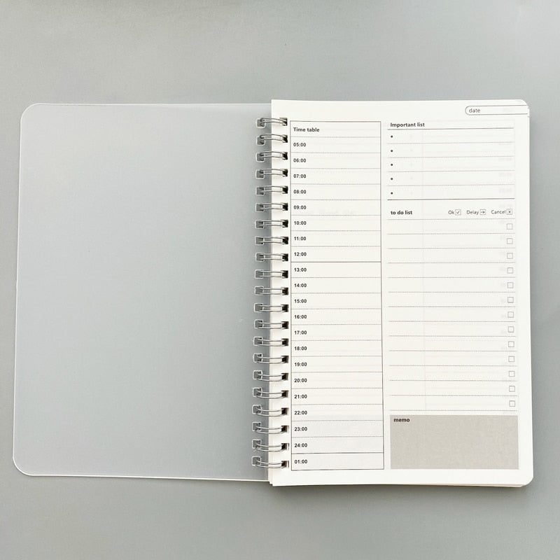 Creative Notebooks Agendas Diary Weekly Monthly Planner For Students Spiral Organizer Book Kraft Schedule Paper Office Supplies