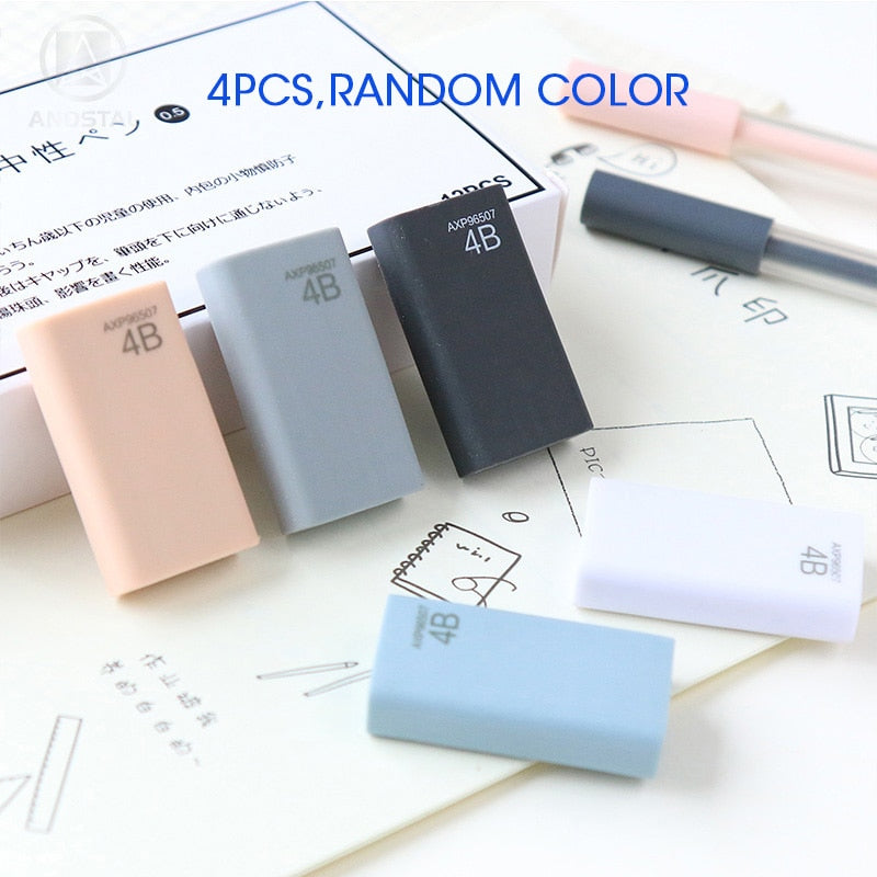 M&G 4pcs Premium Soft Color Eraser Kawaii Rubber Erasers Mini pencil eraser gum set for school office supplies rubbers