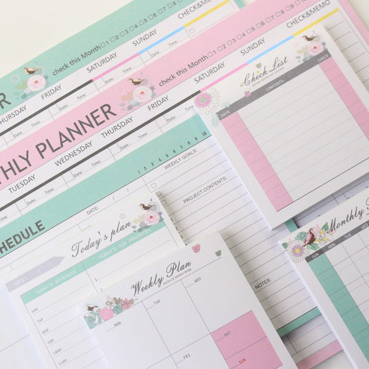 Domikee new cute student desk 2021 year time organizer pad stationery,candy monthly weekly daily planner list memo pad/note pad