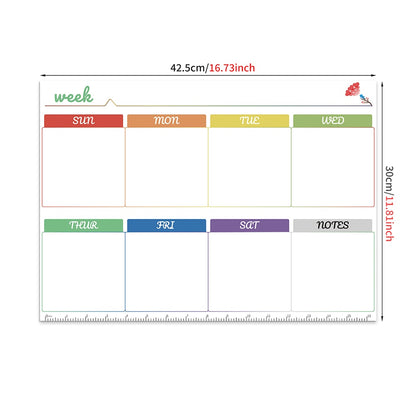 Magnetic Dry Erase Monthly Calendar Set-Magnetic White Board Weekly Planner & Grocery List Organizer for Kitchen Refrigerator