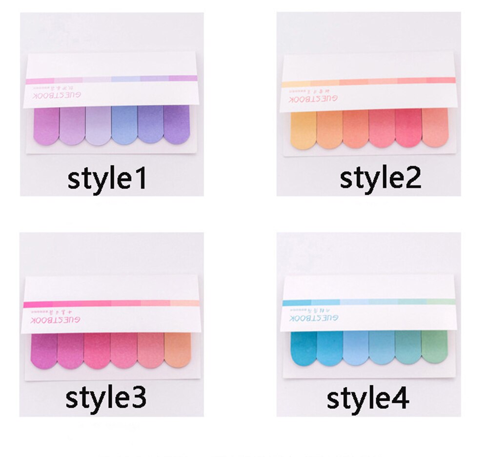 120 Pages Multicolor Memo Pad Index Notes Handbook Bookmark Label Planner Stickers Notepads Office School Supplies
