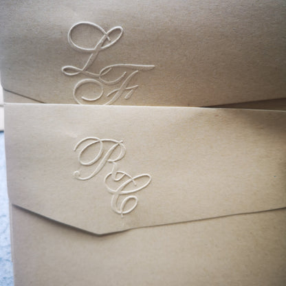 Custom Wedding TWO Initials emboss stamp LOGO Design Personalize Embossing Seals Logo Design Notary Embossing Seals Custom Stamp