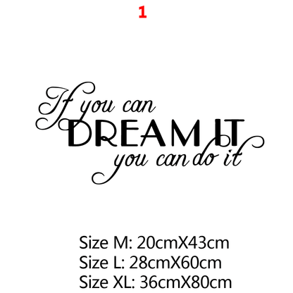 Motivational Large Office Quotes Phrase Vinyl Wall Sticker Decals For Living Room Bedroom Classroom Office Wallpaper Decoration