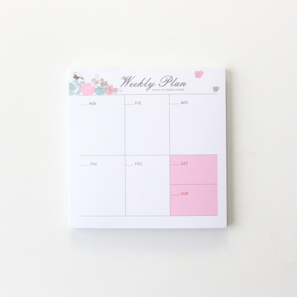 Domikee new cute student desk 2021 year time organizer pad stationery,candy monthly weekly daily planner list memo pad/note pad