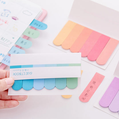 120 Pages Multicolor Memo Pad Index Notes Handbook Bookmark Label Planner Stickers Notepads Office School Supplies
