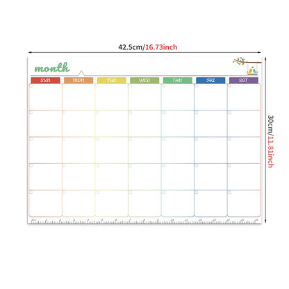 Magnetic Dry Erase Monthly Calendar Set-Magnetic White Board Weekly Planner & Grocery List Organizer for Kitchen Refrigerator
